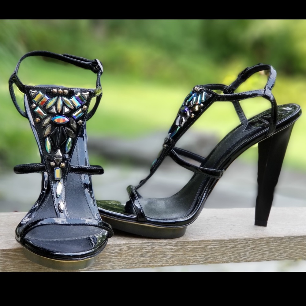 new BRIAN ATWOOD vero cuoio LEATHER HEELS crystal